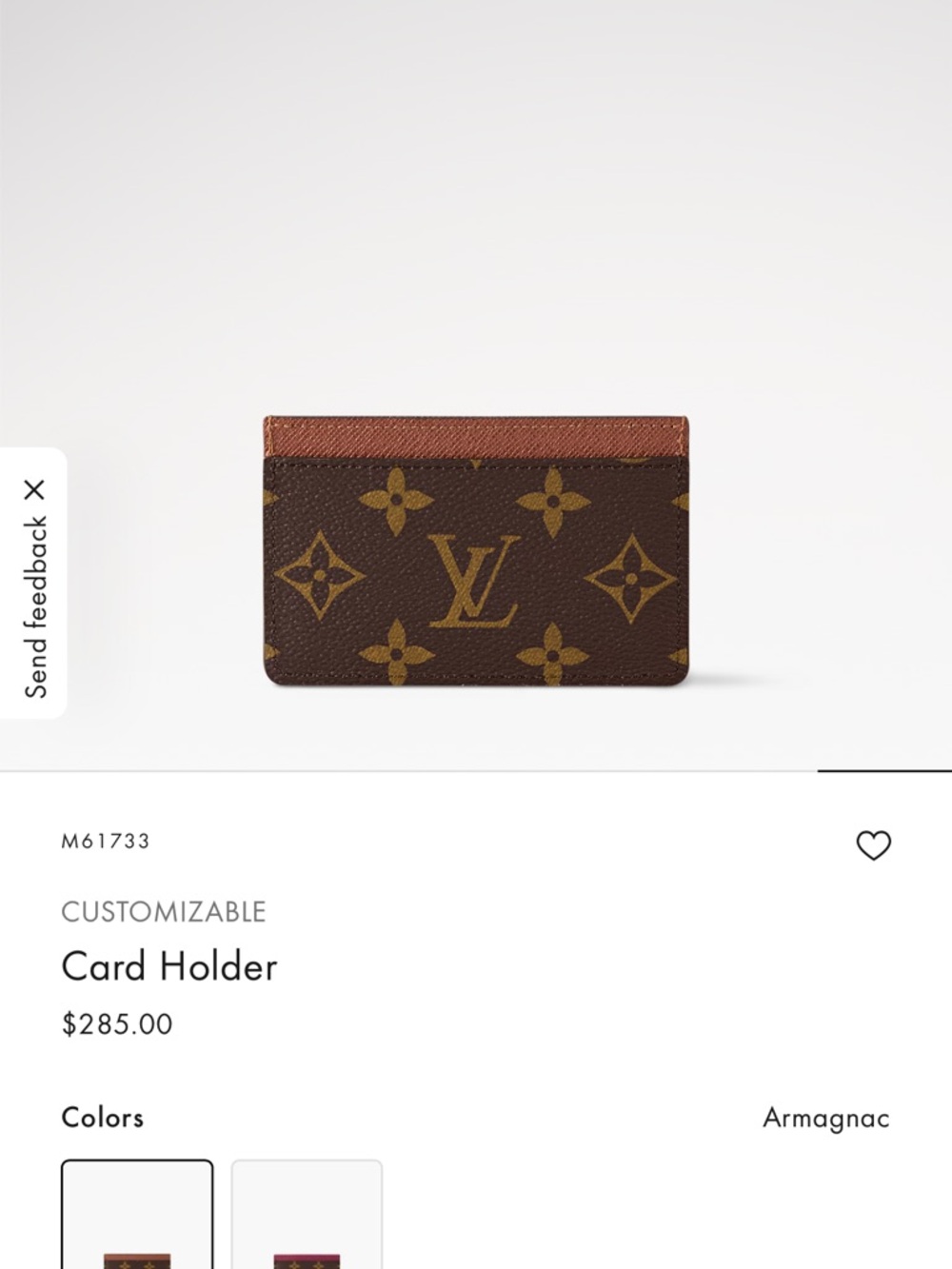 Louis Vuitton Monogram Slim Card Sleeve in Brown and Tan Trim